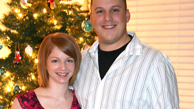 PHOTO: Matt Livingston, a professional poker player, and his wife, posed for a family photo last Christmas.