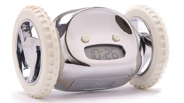 PHOTO: Clocky, the rolling alarm clock.
