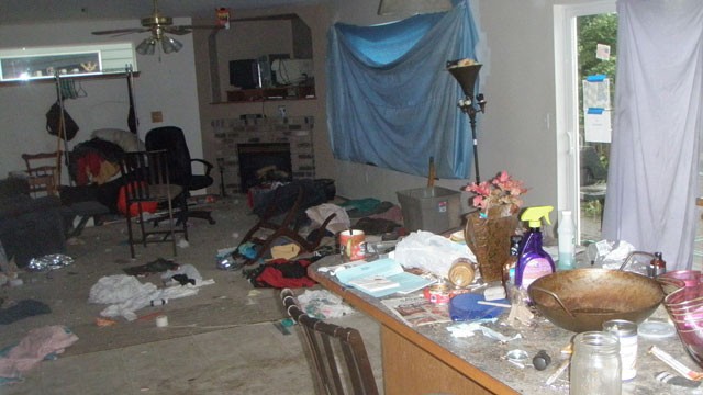 PHOTO: The destruction found inside of a home in Covington, Washington once occupied by squatters.