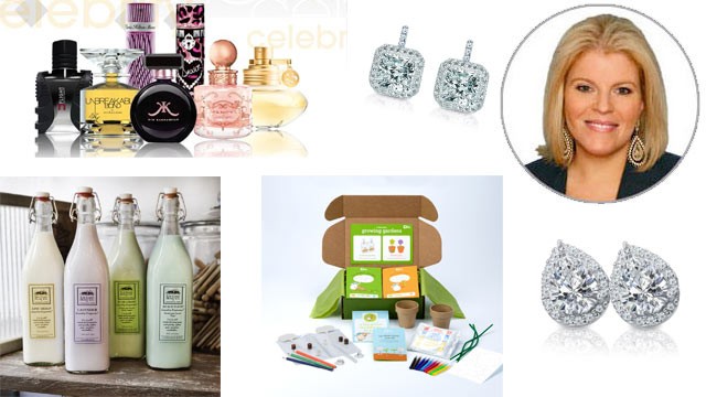 PHOTO: From top left, clock wise: Perfumania, Say Hello Diamonds Product, Tory Johnson, Say Hello Diamonds Product, Kiwi Crate Product, Good Home Product.