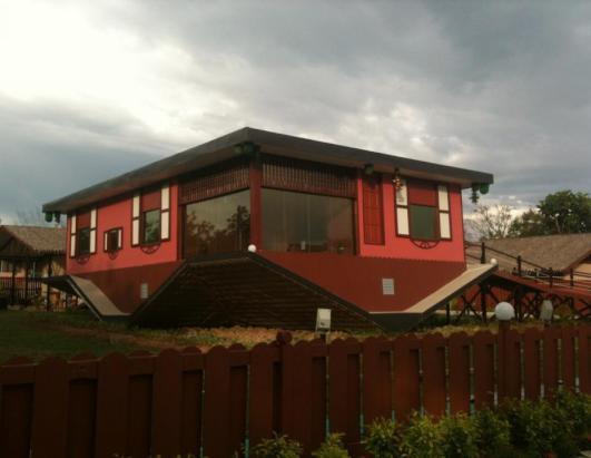 Upside down house in Borneo