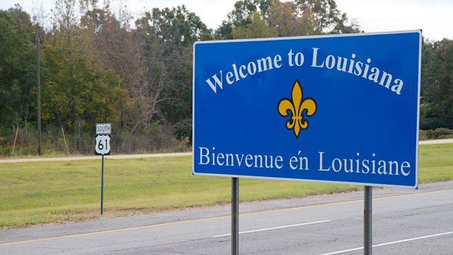 PHOTO: Welcome to Louisiana sign