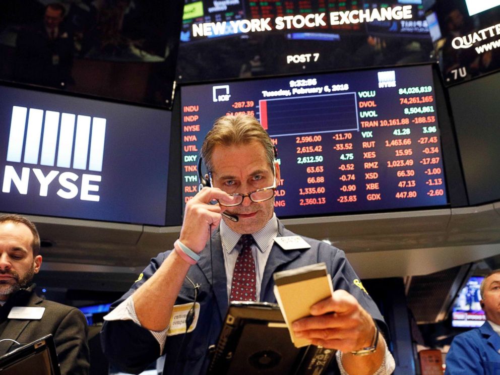 Brendan Mcdermid ReutersA trader works on the floor of the New York Stock Exchange in New York Feb. 6 2018