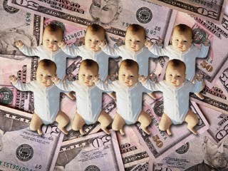 What's the cost of raising eight babies?