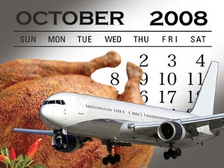 If you can't afford a flight home for Thanksgiving, consider breaking with tradition: Gather the whole clan together in October instead.