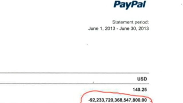 VIDEO: Chris Reynolds account was mistakenly credited a whopping $92,233,720,368,547,800.