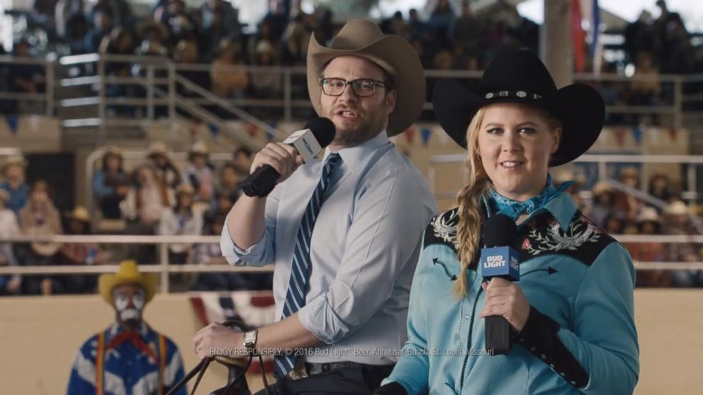 VIDEO: Super Bowl Ad: Amy Schumer and Seth Rogen Take on Bud Light