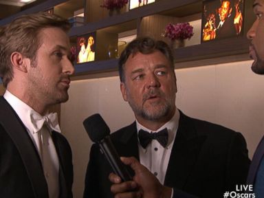 Watch: Ryan Gosling and Russell Crowe in the Oscars 2016 Green Room