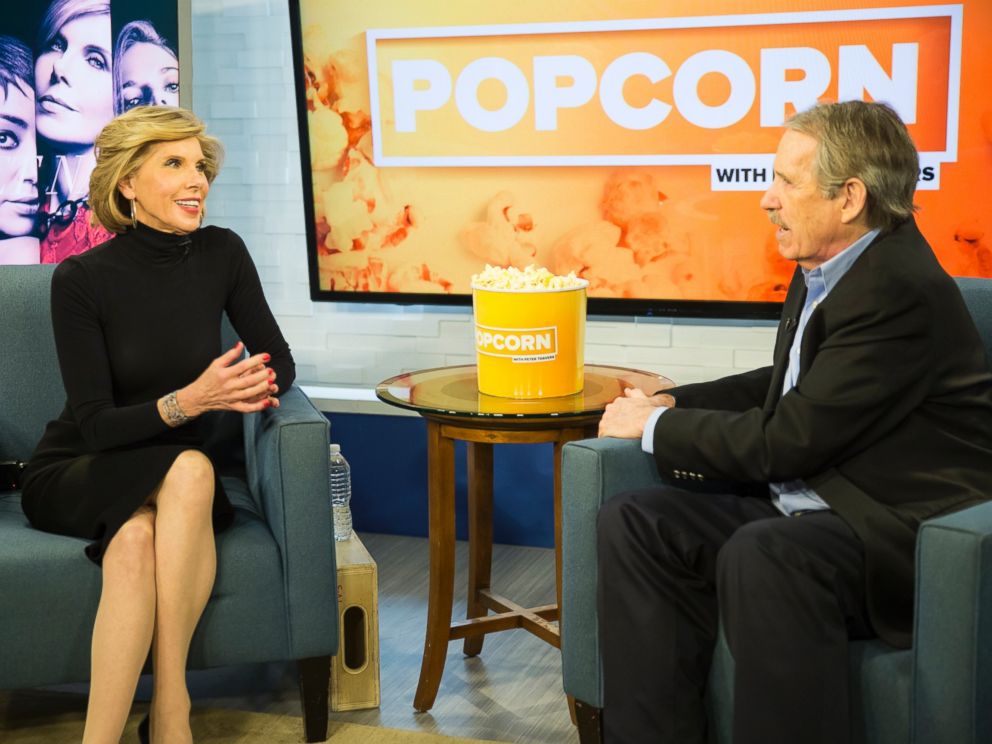 PHOTO: Christine Baranski and Peter Travers at the ABC News studios in New York, Feb. 15, 2017.