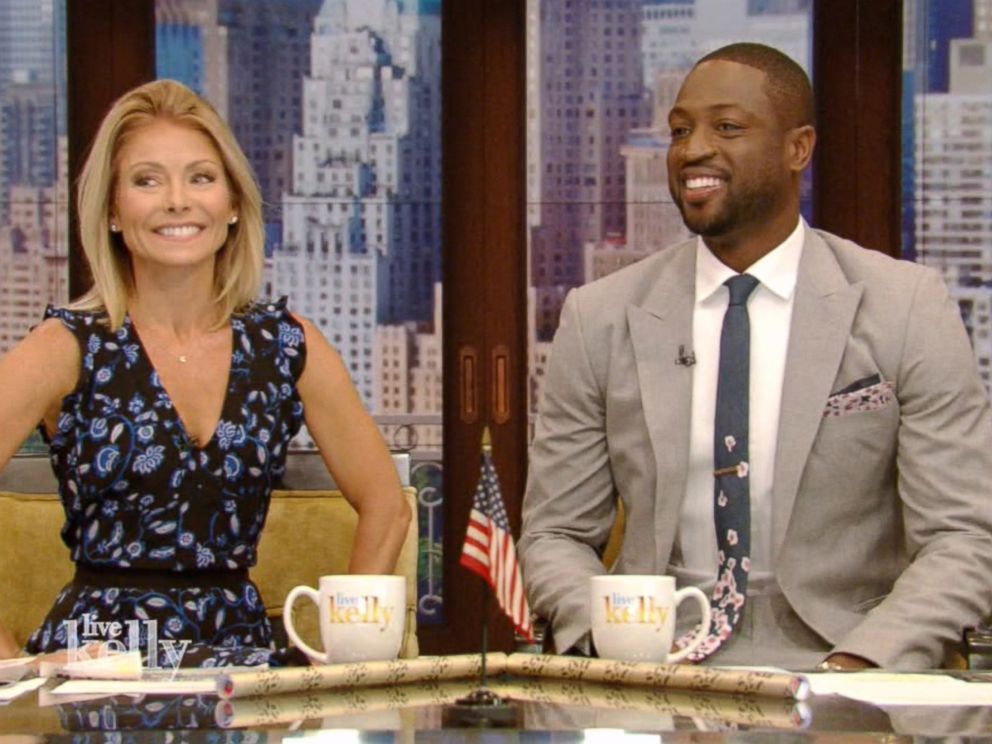 PHOTO: Dwyane Wade guest hosts with Kelly Ripa on Live! with Kelly, July 7, 2016.