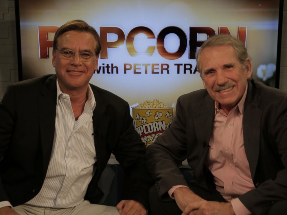 PHOTO: Aaron Sorkin and Peter Travers on the set of Popcorn with Peter Travers