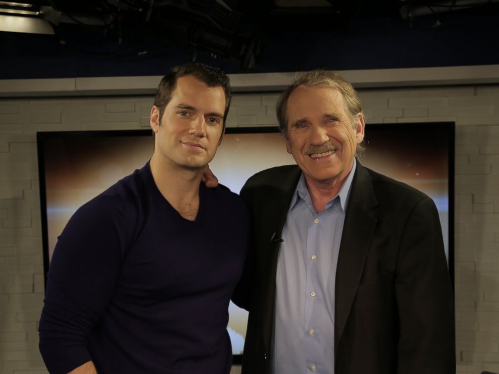 PHOTO: Henry Cavill and Peter Travers at the ABC Headquarters in New York, March 14, 2016.