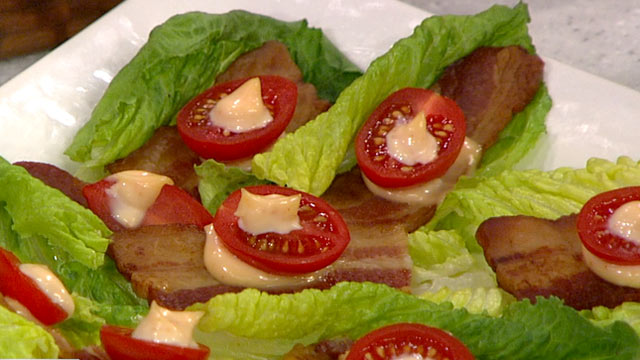 PHOTO: Clinton Kelly's romaine lettuce BLT appetizer recipe is shown here.