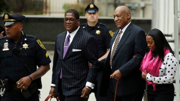 PHOTO: Bill Cosby arrives for his sexual assault trial at the Montgomery County Courthouse, June 5, 2017, in Norristown, Pa.