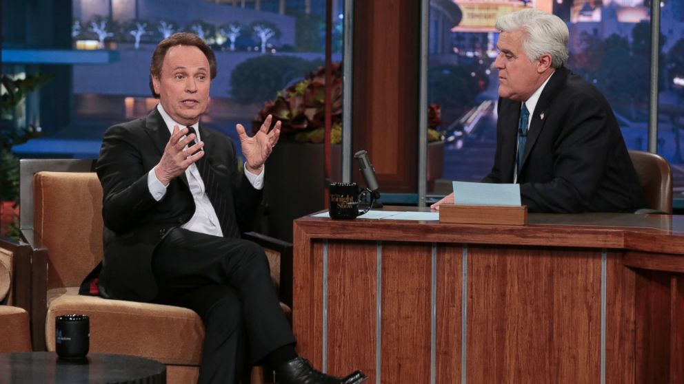 PHOTO: Billy Crystal, left, appears on "The Tonight Show" with Jay Leno during Lenos final show, Thursday, Feb. 6, 2014, in Burbank, Calif.