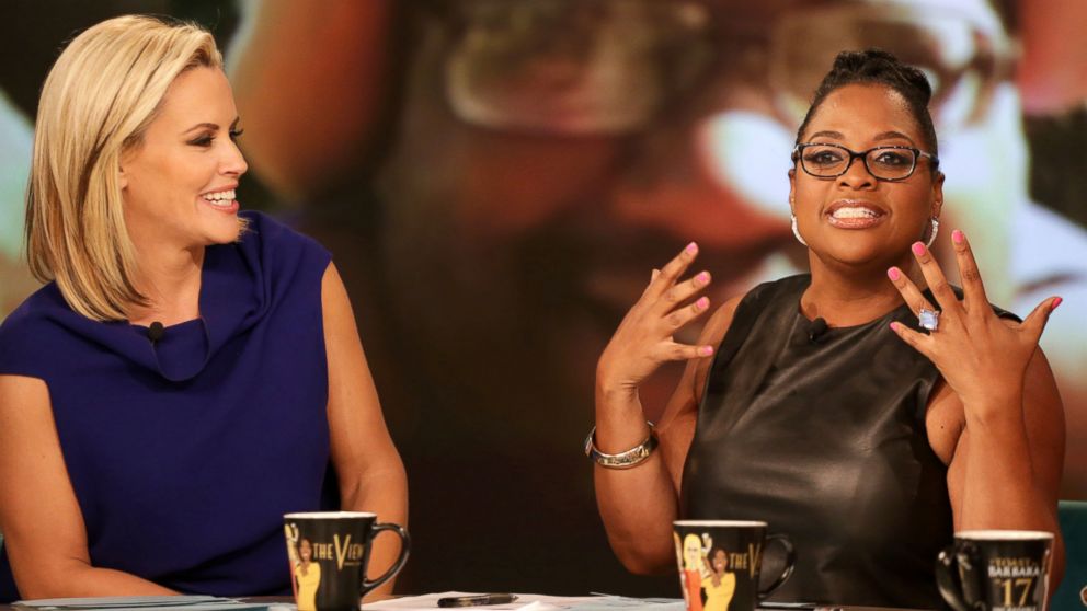 PHOTO: ABC shows co-host Jenny McCarthy, left, and Sherri Shepherd on the daytime series, "The View," in New York, June 10, 2014.