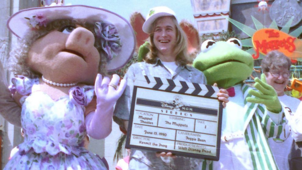 PHOTO: Puppeteer John Henson, the son of the late Muppets creator Jim Henson is seen with Muppets Miss Piggy and Kermit at the Disney/MGM studios in Lake Buena Vista, Fla. on June 15, 1990.
