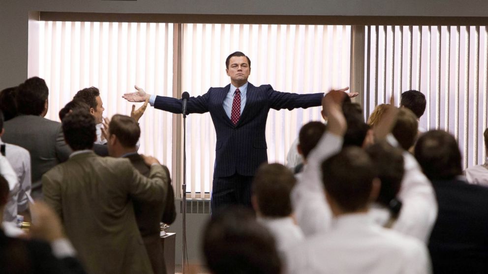 PHOTO: This film image released by Paramount Pictures shows Leonardo DiCaprio as Jordan Belfort in a scene from "The Wolf of Wall Street."