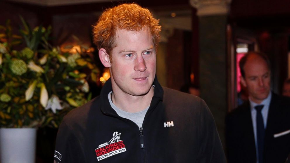 PHOTO: Prince Harry arrives for a welcome home news conference, Jan. 21, 2014, in central London.