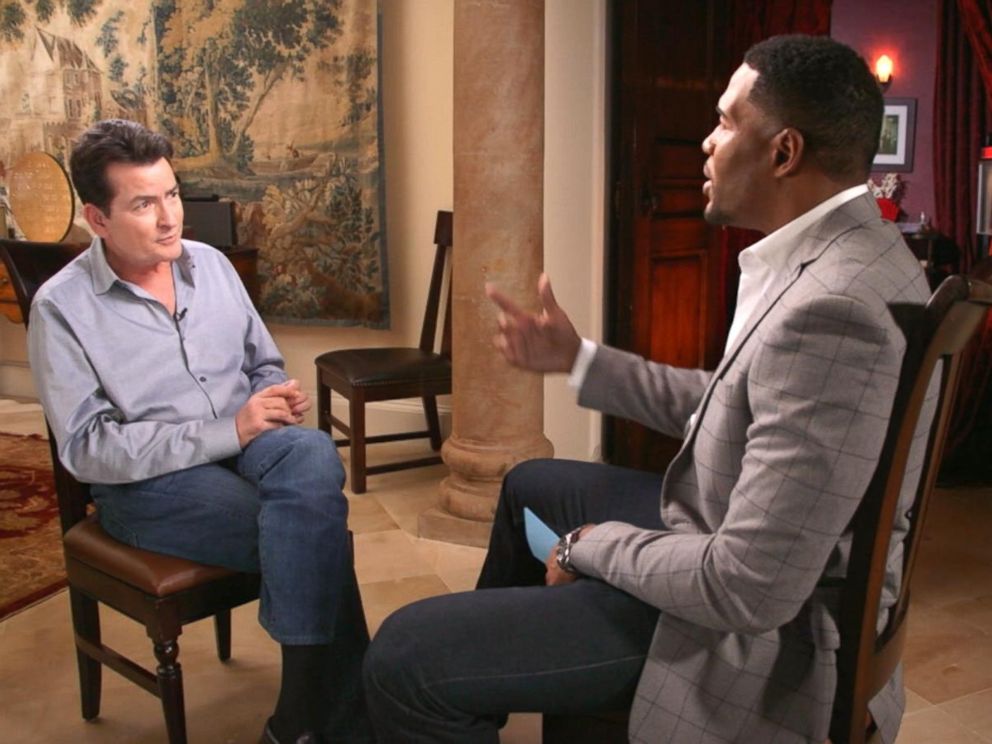 PHOTO: Charlie Sheen discussed his return to movie making with Mad Families, his life today and his health in an interview with ABC News Michael Strahan for Good Morning America.