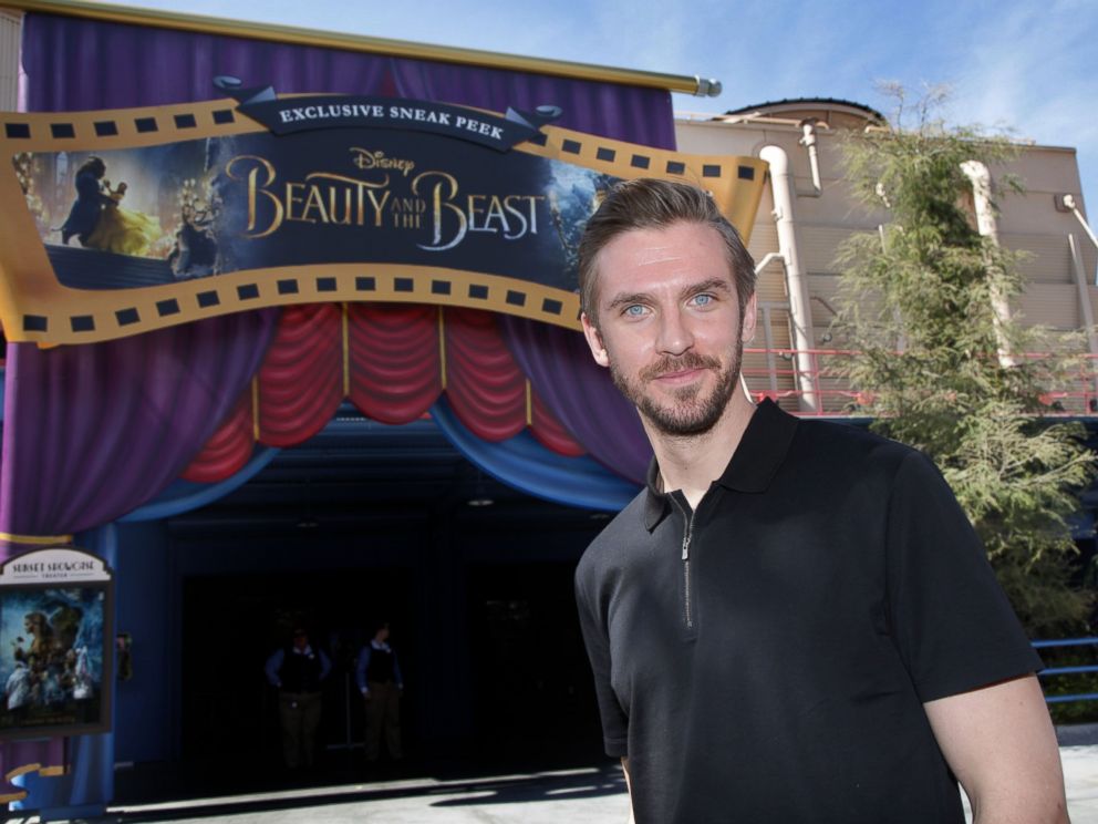 PHOTO: In this handout photo provided by Disney Parks, Beauty and the Beast star Dan Stevens visits the films sneak peek experience at Disney California Adventure park, on March 3, 2017, in Anaheim, Calif.