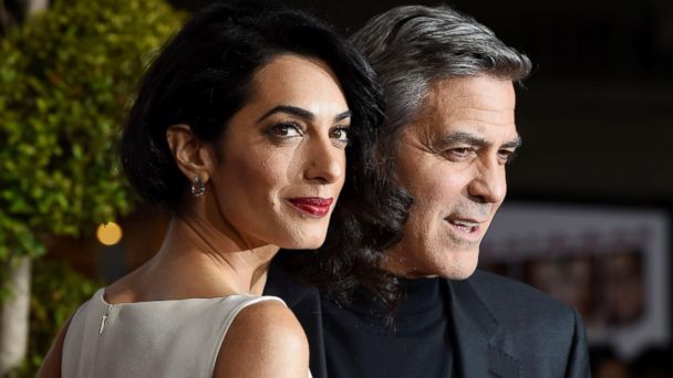 PHOTO: Amal and George Clooney at the Regency Village Theatre, in Westwood, Calif., Feb. 1, 2016.
