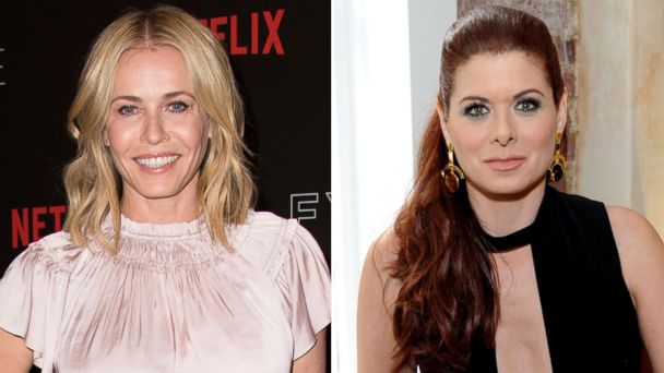 PHOTO: Pictured (L-R) are Chelsea Handler in Beverly Hills, Calif. and Debra Messing in New York City on May 23, 2017.