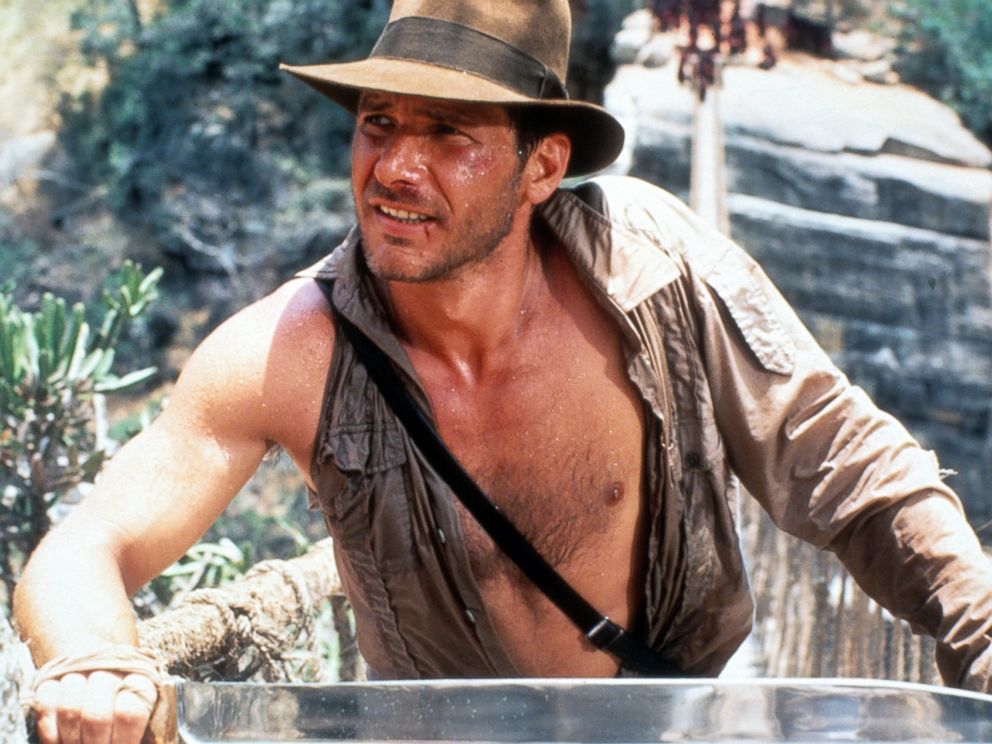 PHOTO: Harrison Ford in a scene from the film Indiana Jones And The Temple Of Doom, in1984.