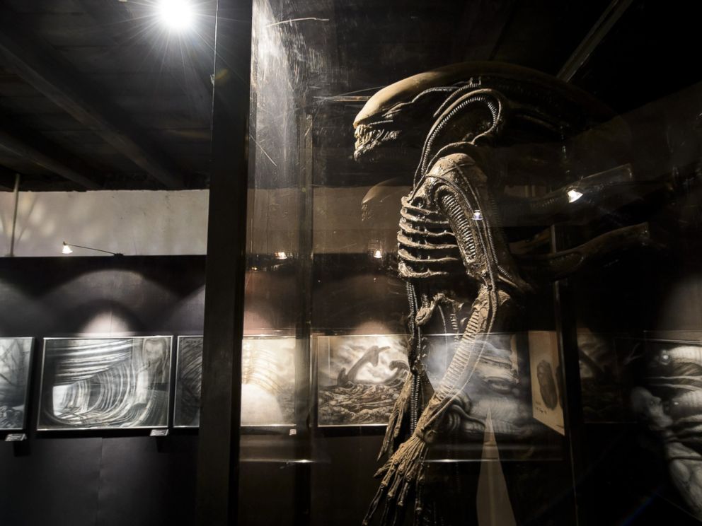PHOTO: A costume made for the film Alien is displayed at the HR Giger Museum on May 13, 2014 in Gruyeres.