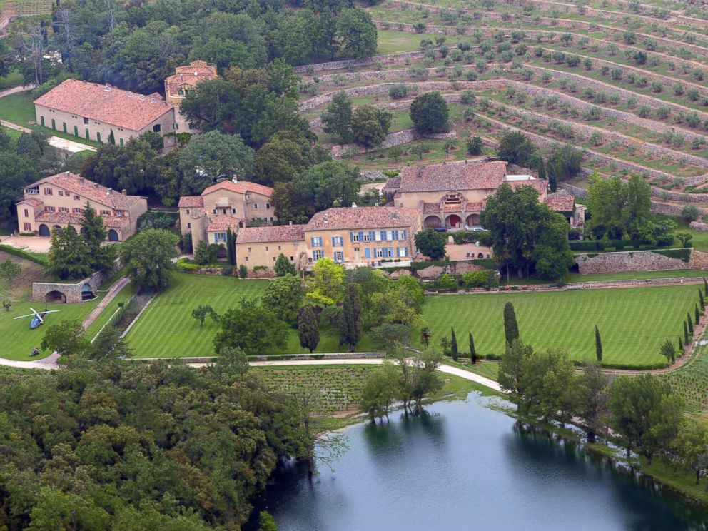 PHOTO: An aerial view of Chateau Miraval, a vineyard estate owned by US businessman Tom Bove, taken, May 31, 2008, in Le Val, France.