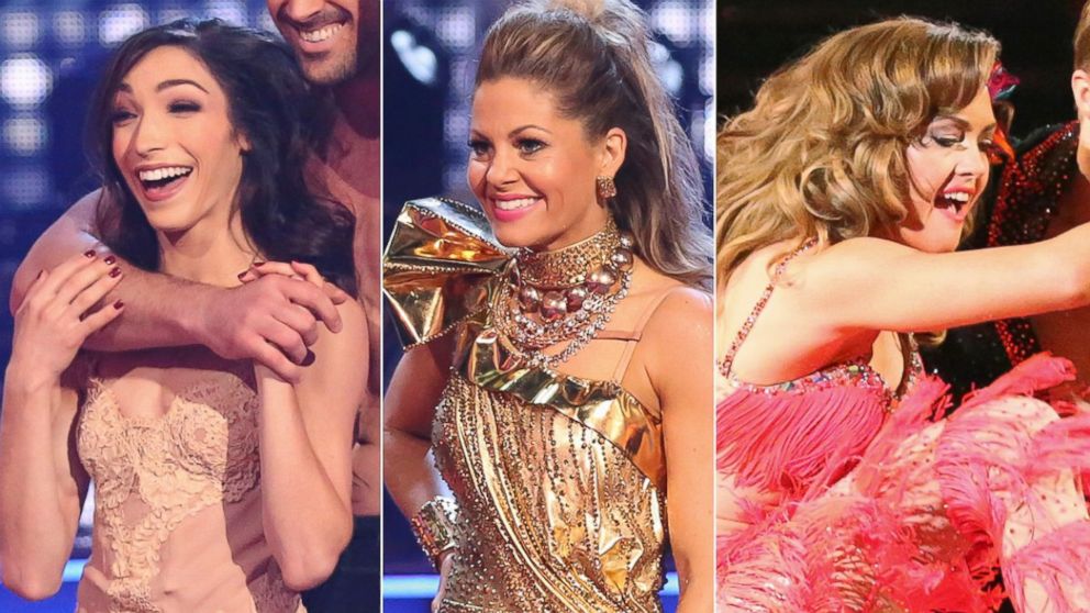 PHOTO: Meryl Davis, Candace Cameron Bure and Amy Purdy compete on season 18 of ABCs "Dancing With the Stars."