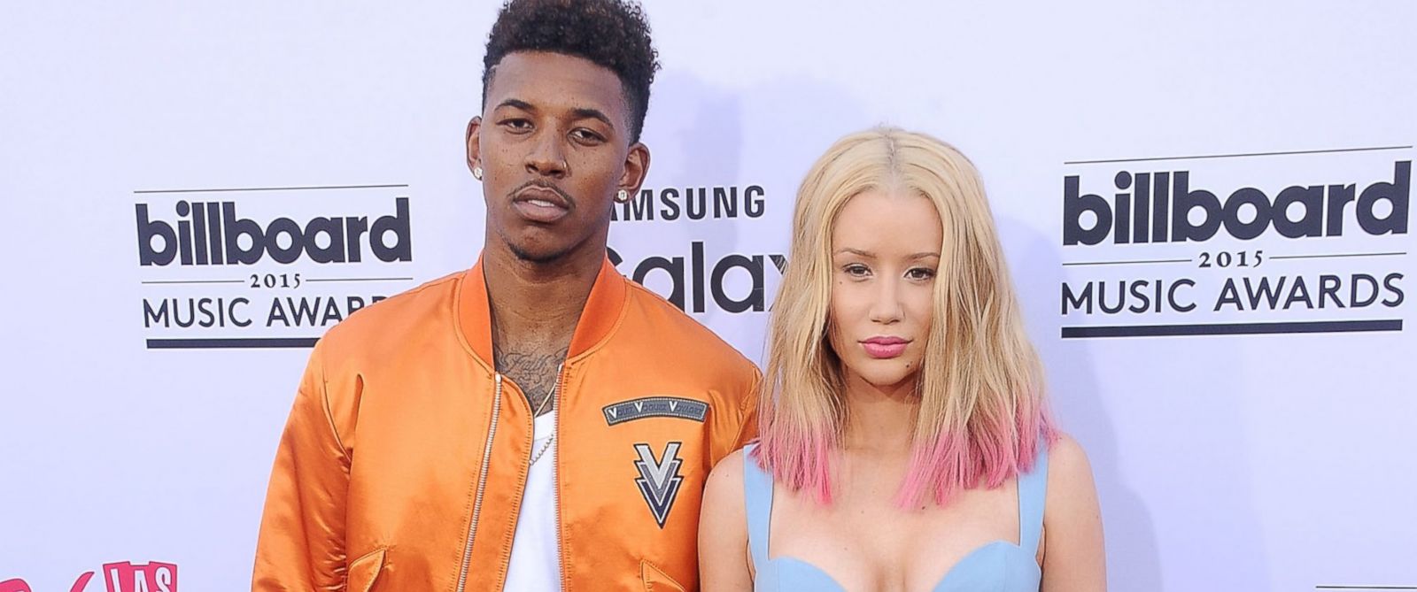 PHOTO: Iggy Azalea and Nick Young arrive at the 2015 Billboard Music Awards at MGM Garden Arena, May 17, 2015 in Las Vegas. 