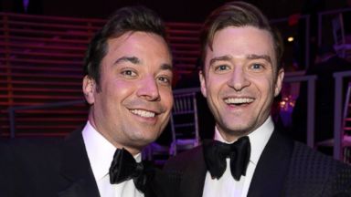 PHOTO: Jimmy Fallon and Justin Timberlake attend TIME 100 Gala, TIMES 100 Most Influential People In The World at Jazz at Lincoln Center on April 23, 2013 in New York City.