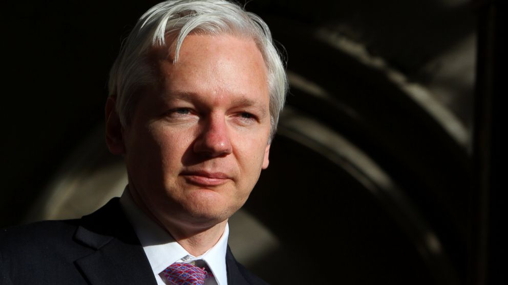 PHOTO: FILES - WikiLeaks founder Julian Assange speaks to the media outside the High Court in London