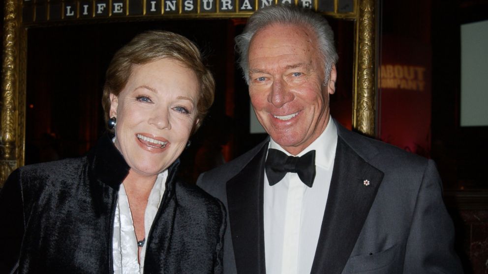PHOTO: Julie Andrews gets together with Christopher Plummer at the Roundabout Theatre Companys 2002 Spring Gala at Cipriani 42nd Street, where he was honored with the first Jason Robards Award for Excellence in Theatre.