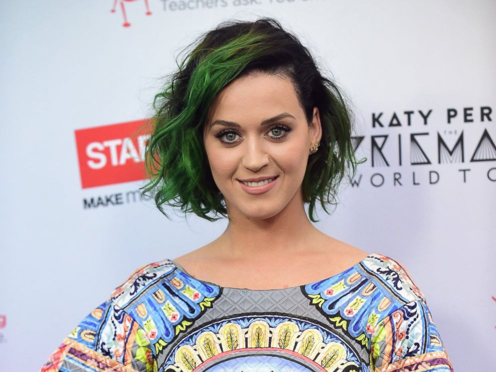 PHOTO: Pop star Katy Perry poses on June 12, 2014 in Los Angeles, Calif., following an announcement where she is teaming up Staples to Make Roar Happen, celebrating and supporting teachers for a philanthropic effort during the back-to-school season.