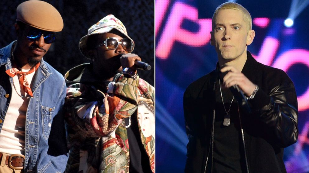 PHOTO: From left, Outkast and Eminem