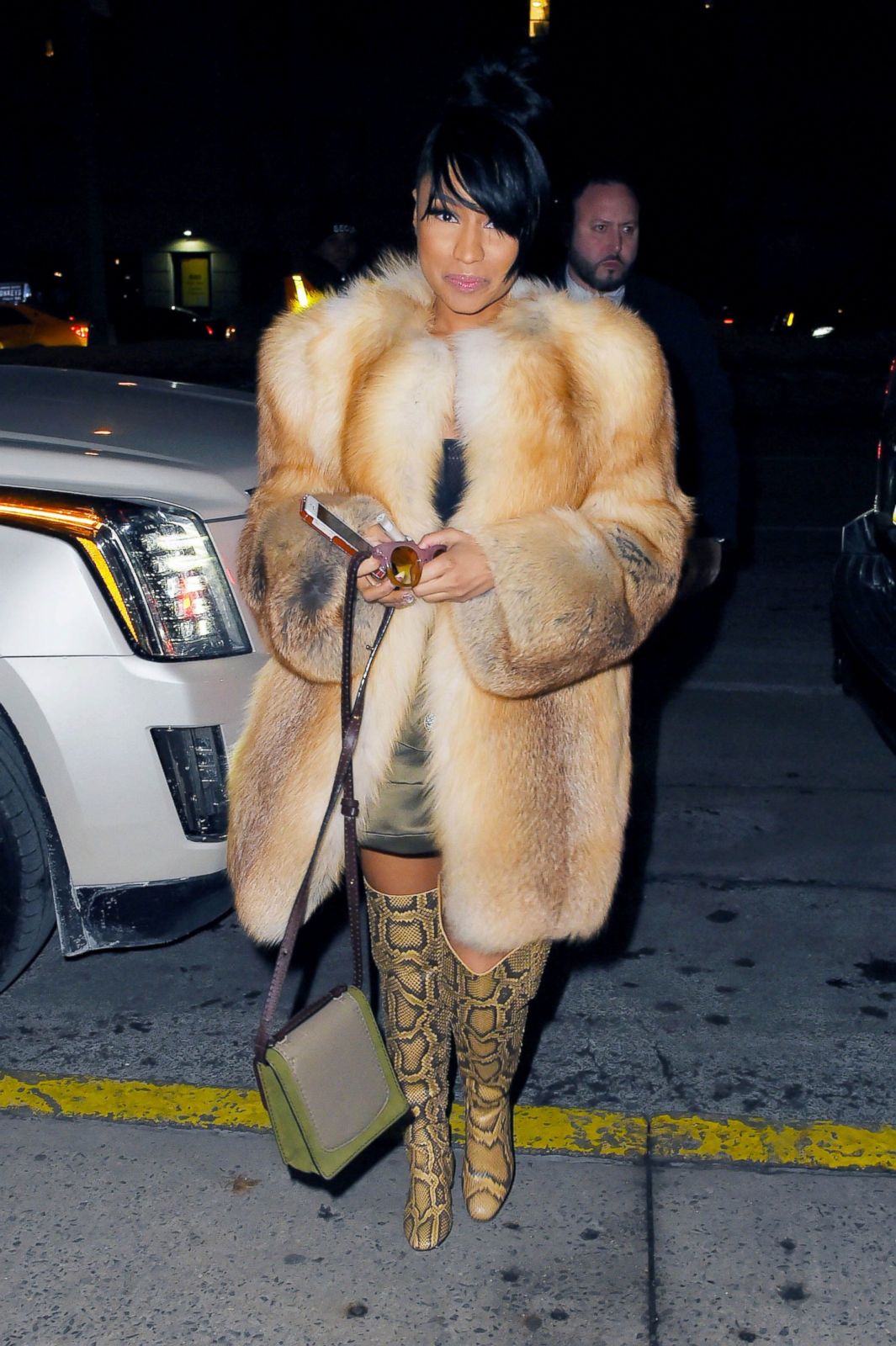 Nicki Minaj Rocks a Fur Coat in the Cold Picture | February Top