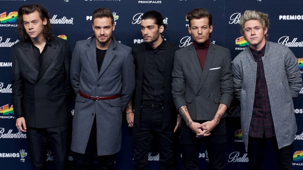 PHOTO: From left, Harry Styles, Liam Payne, Zayn Malik, Louis Tomlinson and Niall Horan of One Direction are pictured on Dec. 12, 2014 in Madrid, Spain. 