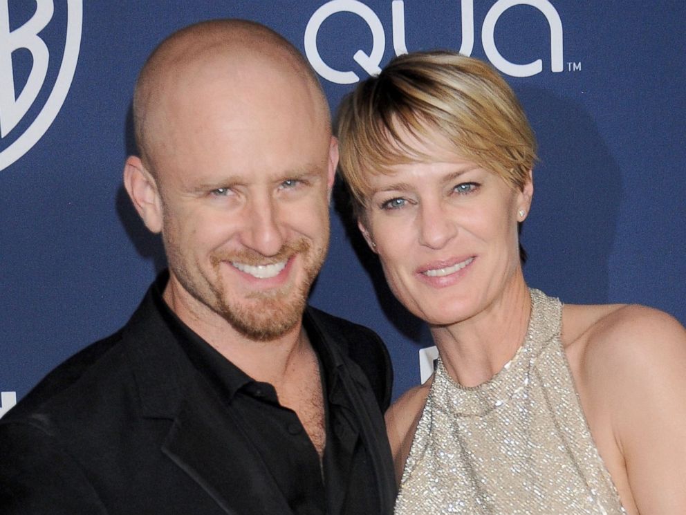 PHOTO: Actors Ben Foster and Robin Wright arrive at the 2014 InStyle And Warner Bros. 71st Annual Golden Globe Awards post-party at The Beverly Hilton Hotel, Jan. 12, 2014 in Beverly Hills, Calif.