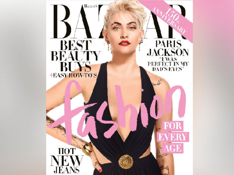 PHOTO: Paris Jackson appears on the April 2017 cover of Harpers Bazaar.