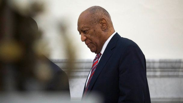 PHOTO: Bill Cosby walks through the Montgomery County Courthouse in Norristown, Pa., June 7, 2017, on the third day of his sexual assault trial.