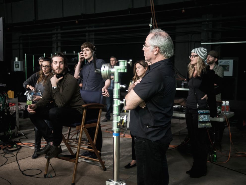 PHOTO: Zach Richter in the directors chair on the set of Hallelujah.
