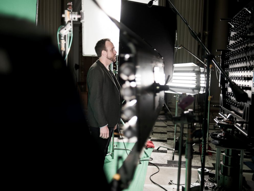 PHOTO: Bobby Halvorson singing Hallelujah in front of the Lytro cameras.