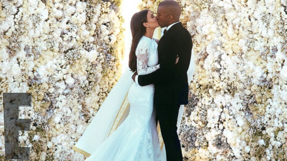 PHOTO: Kanye West and Kim Kardashian said "I do" at the Forte di Belvedere in Florence, Italy, May 24, 2014. <a href="http://www.eonline.com/news/545405/kim-kardashian-and-kanye-west-s-first-photos-as-a-married-couple-see-the-exclusive-pics-of-the-newlywe