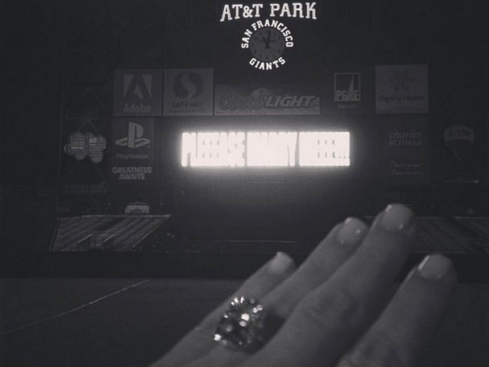 PHOTO: Kim Kardashian posted this photo of her engagement ring, Oct. 22, 2103.