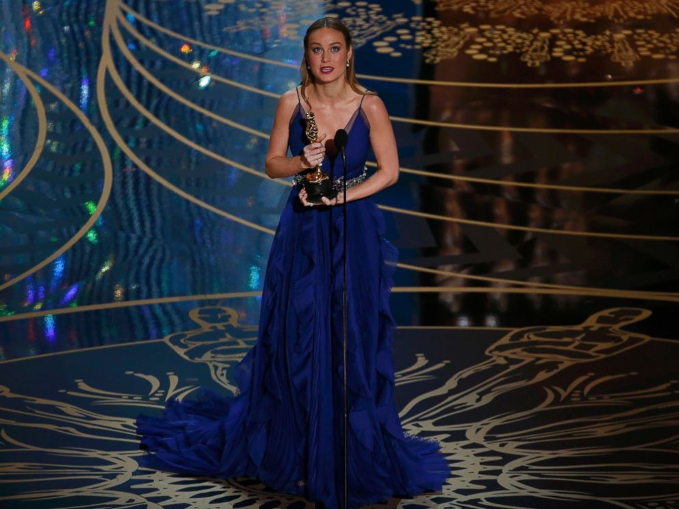 PHOTO:Brie Larson accepts the Oscar for Best Actress for her role in Room at the 88th Academy Awards in Hollywood, Calif., Feb. 28, 2016.