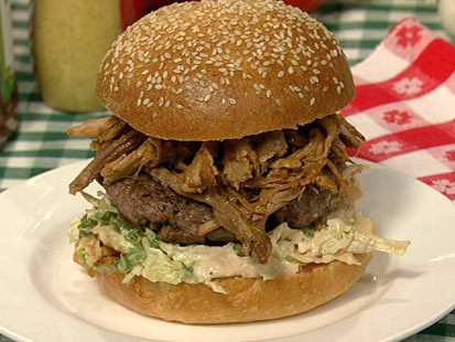 PHOTO: Michael Symons pork burger is shown here.
