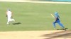 VIDEO: A baseball player threatens opponents with his bat after a pitch hits him.