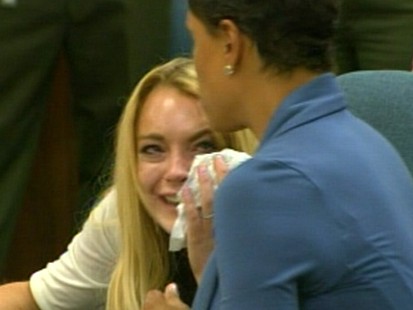 VIDEO: Lindsay Lohan cries while being sentenced to 90 days in jail and 90 days in rehab.